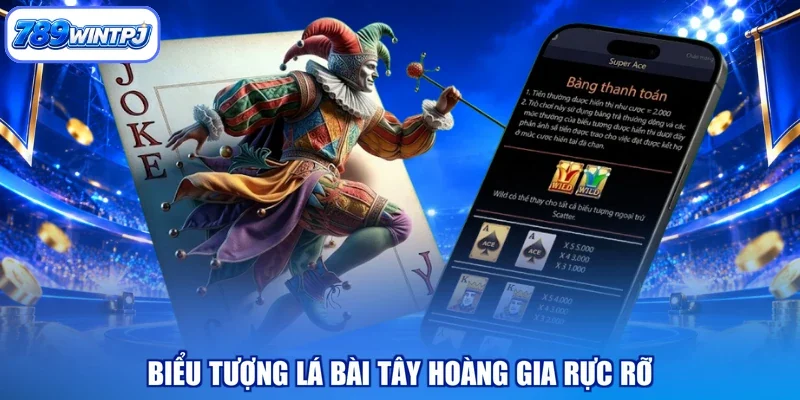 Biểu tượng lá bài tây hoàng gia rực rỡ